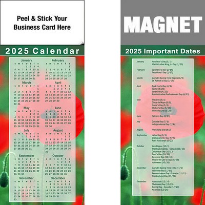 Peel & Stick Full Color Calendar Magnet (3 1/2"x8 1/2")