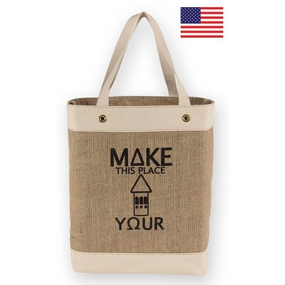 Clarkston Market Tote Canvas/Burlap Bag