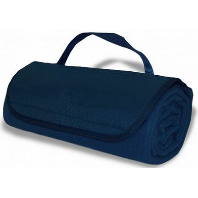 Roll Up Blanket -- Navy w/1-color imprint