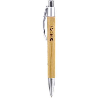 Palisade Bamboo Click Action Ballpoint Pen