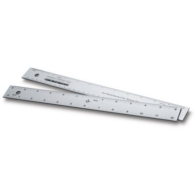 18" Straight Edge Ruler w/Center Finding Back