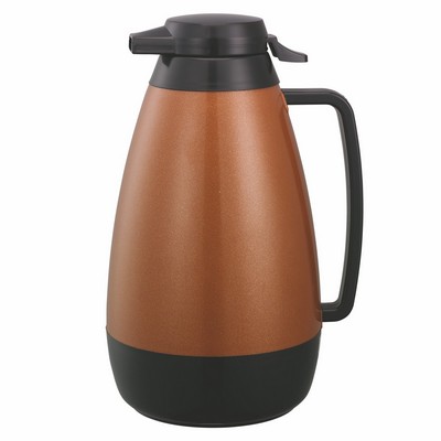 Thermo-Serv® 2.0 Liter Metallic Copper Push Button Plastic Lined Server