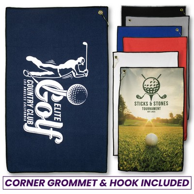 Microfiber Waffle Golf Towel (Embroidery)