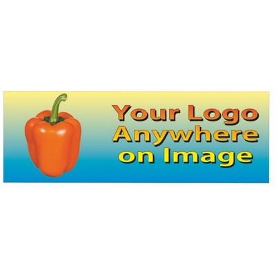 Orange Bell Pepper Panoramic Badge/Button (1 5/8"x4 5/8")