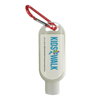 Custom 1.9 Oz. Spf 50 Sunscreen W/ Carabiner