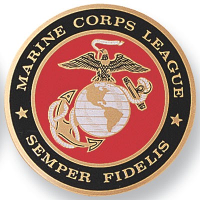 2" Marine Corps League Etched Enameled Insert Disc