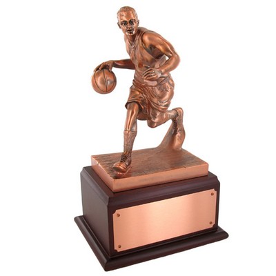 13½" Bronze Male Basketball Trophy