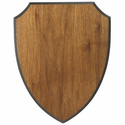 Walnut Veneer Shield Plaque (8" x 10")