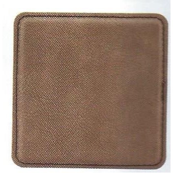 Leatherette Square Coaster - Dark Brown