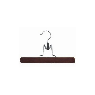 Wooden Walnut & Chrome Clamp Style Pant/Skirt Hanger