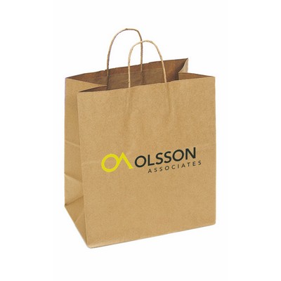 Natural Kraft Paper Shopping Bag (13"x17"x7")