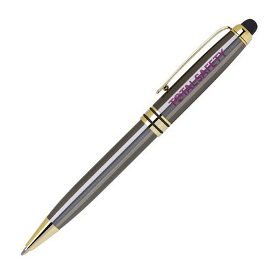 Heavy Brass Ballpoint Pen w/ Touch Screen Stylus