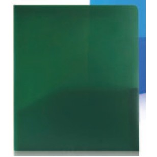 Opaque Green 2 Pocket Port Folder