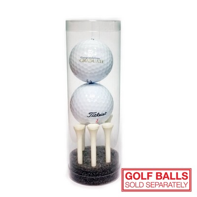 2 Ball Tube w/6 Blank Wooden Tees