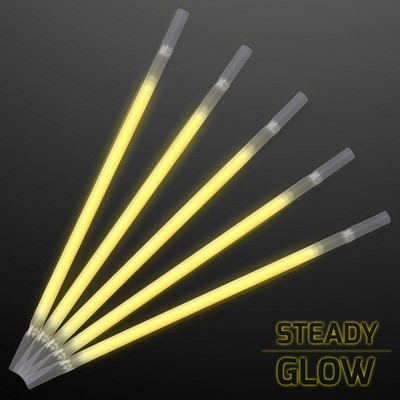 Yellow Glowing Straws for Party Drinks - BLANK