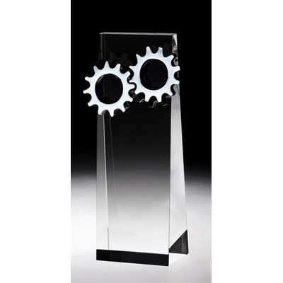 Wedge Gear Tower Award 8"H