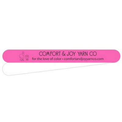 Pink/White Emery Board Standard Size Nail File 4.6" x .5"