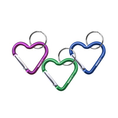 5.4cm Heart Shape Carabiner w/Key Ring (Shorter Prod Time)