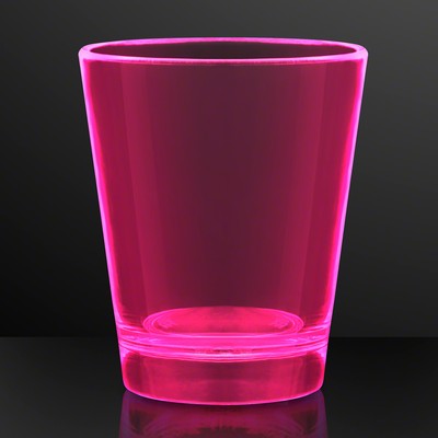 1.5 oz. UV Reactive Pink Glow Shot Glasses - BLANK