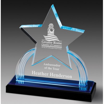 Blue Geostar Acrylic Award