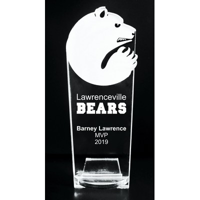 VALUE LINE! Acrylic Engraved Award - 8" Tall - Bear