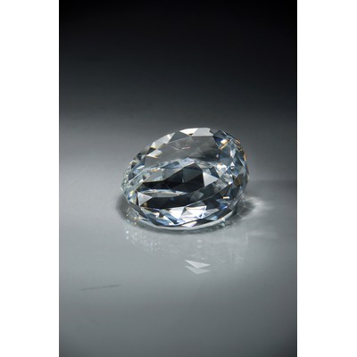 Large Crystal Faceted Diamond Paperwieght