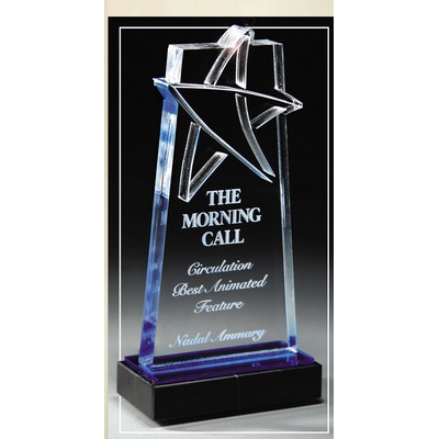 Acrylic Blue Laser Star Award