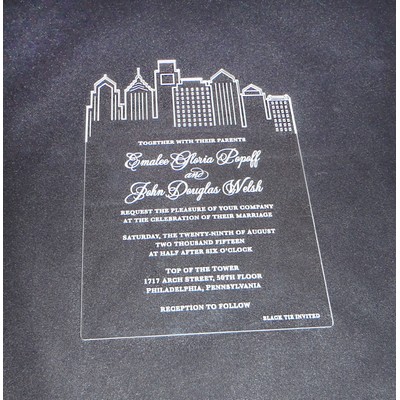 4" x 5" - Clear Acrylic Invitations