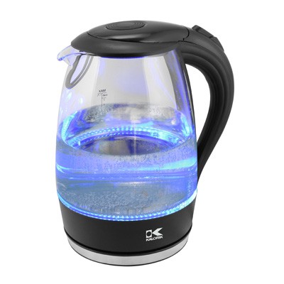 Glass Water Kettle w/Blue LED Lights