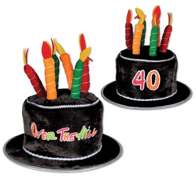 Plush "40" Over-The-Hill Cake Hat