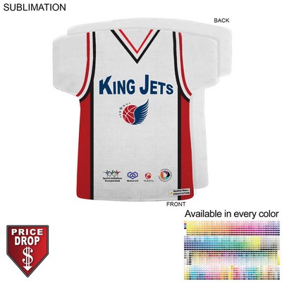 Basketball Jersey Shape Microfiber Dri-Lite Terry Keepsake Towel, 18x17, Sublimated Front Side