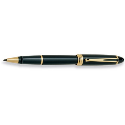 Luxury Line Aurora Ipsilon Deluxe Black w/Gold Trim Rollerball Pen