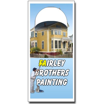 80 Lb. Full Color 4 1/4" X 11" No Hole Door Hanger