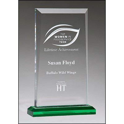 Sentinel Award with Green Base, 5 1/2" W x 8 3/4" H