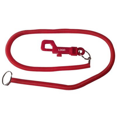 P-clip 20" Lanyard With Metal Split Ring Bungee Cord