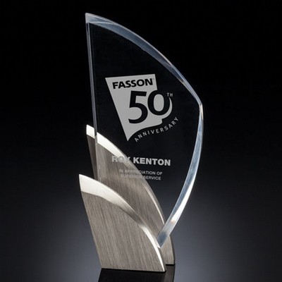 Opera Award - Acrylic/Satin Nickel 11"