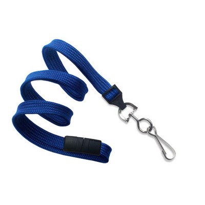 3/8" Breakaway Blank Lanyard w/Swivel Hook (Royal Blue)