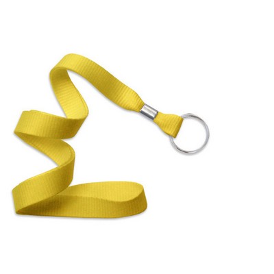 5/8" Blank Lanyard w/Split Ring (Yellow)