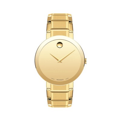 Movado Gents' Sapphire Yellow Gold Watch w/Gold Dial