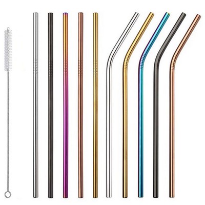 Colorful Reusable stainless steel straw set