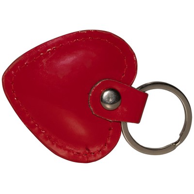 Leather Heart Keyring