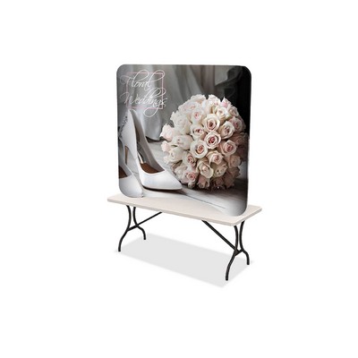 Table Top Tension Fabric Display Curved (6ft x 5ft)