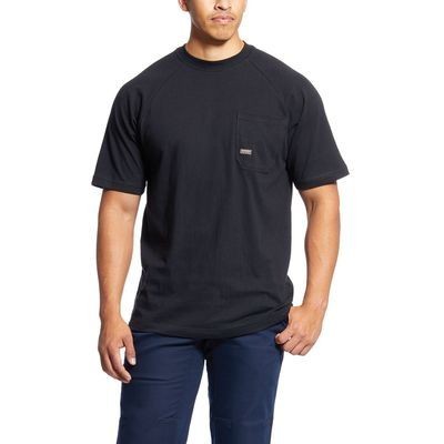 Ariat® Men's Black Rebar® Cotton Strong™ Short Sleeve T-Shirt