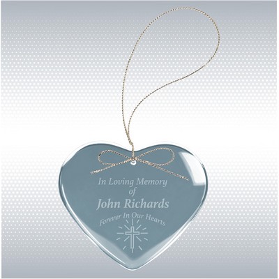 2 1/2" Crystal Heart Ornament