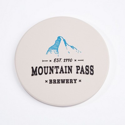 Round Ceramic Coaster (2 Color Imprint)