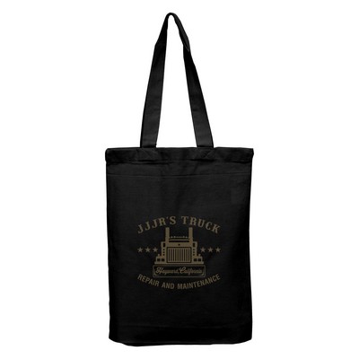 7 Oz. Black Cotton Canvas Tote Bag