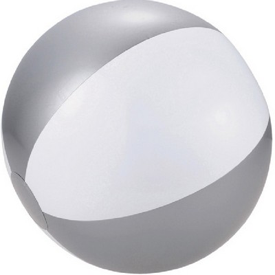 16"Deflated Inflatable Silver and White Beach Ball