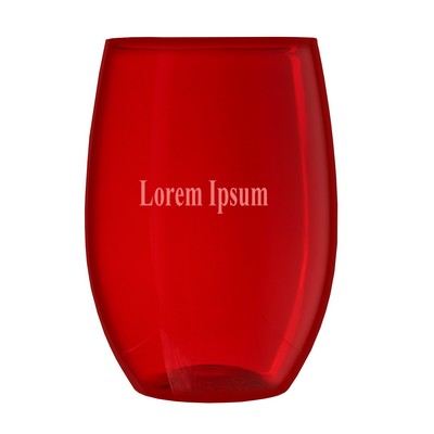 16 Oz. Translucent Colors Rimless PET Plastic Wine Tumbler