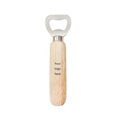 Wood Handle Stainless Steel Bottle Opener