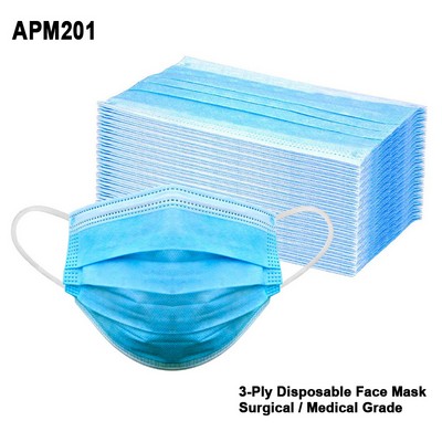 LEVEL3 Ply Disposable Face Mask for Medical / Surgical Use Made in Taiwan